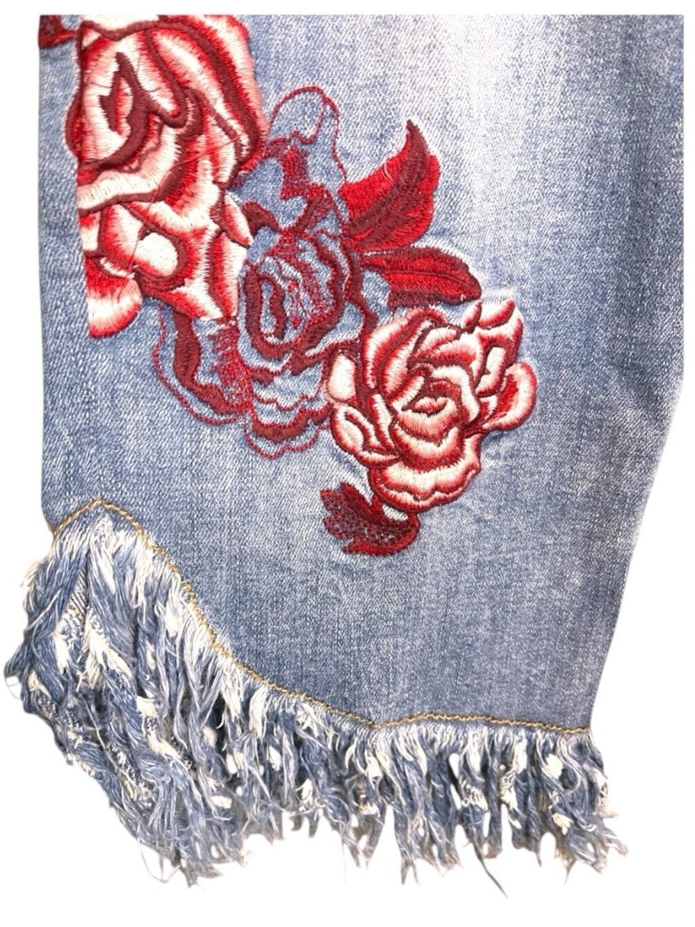 INC International Concepts Embroidered Cropped Jeans Size 16W - Picture 4 of 7